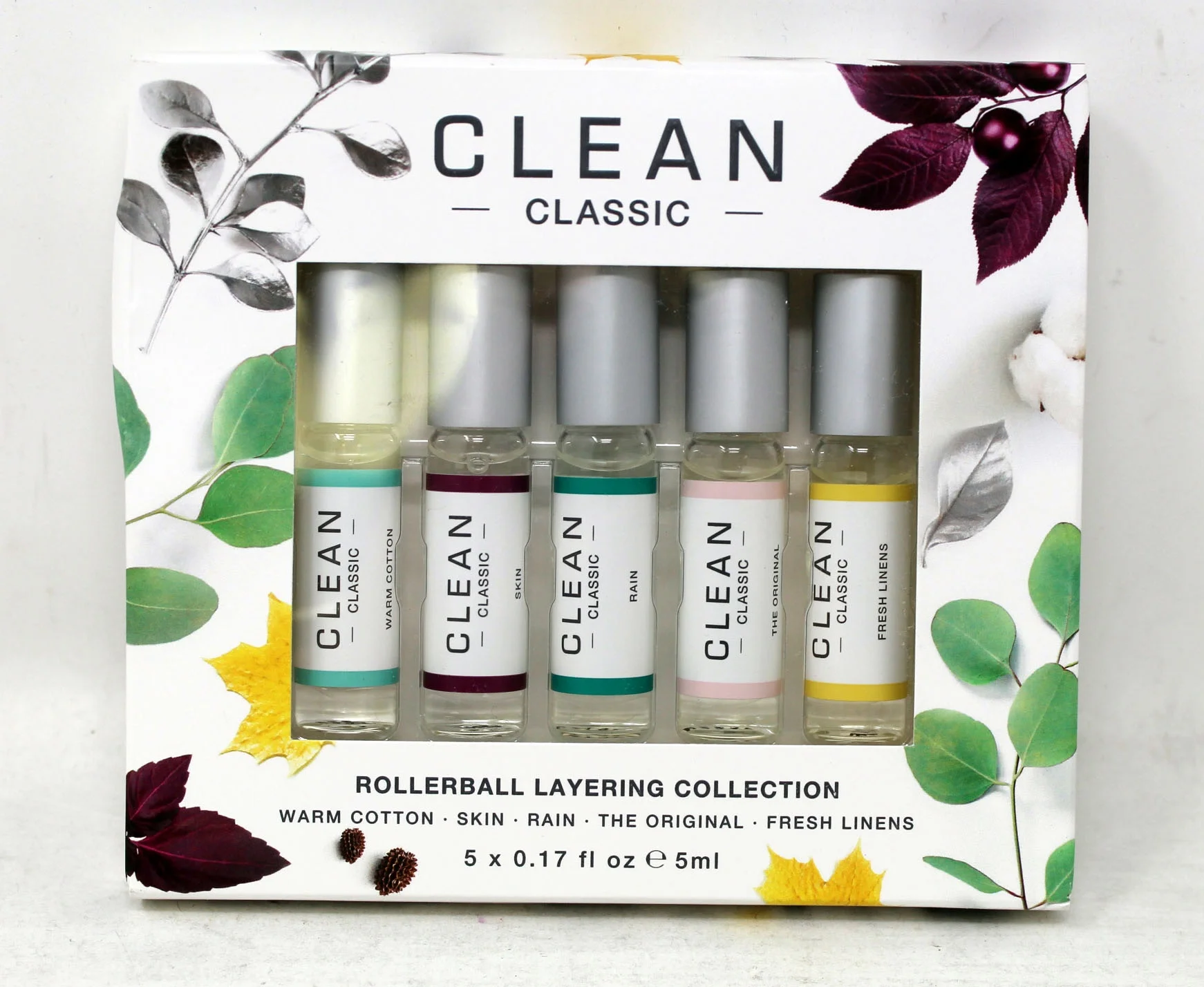 Clean Beauty Classic Rollerball Layering Collection Gift Set 5 Pieces