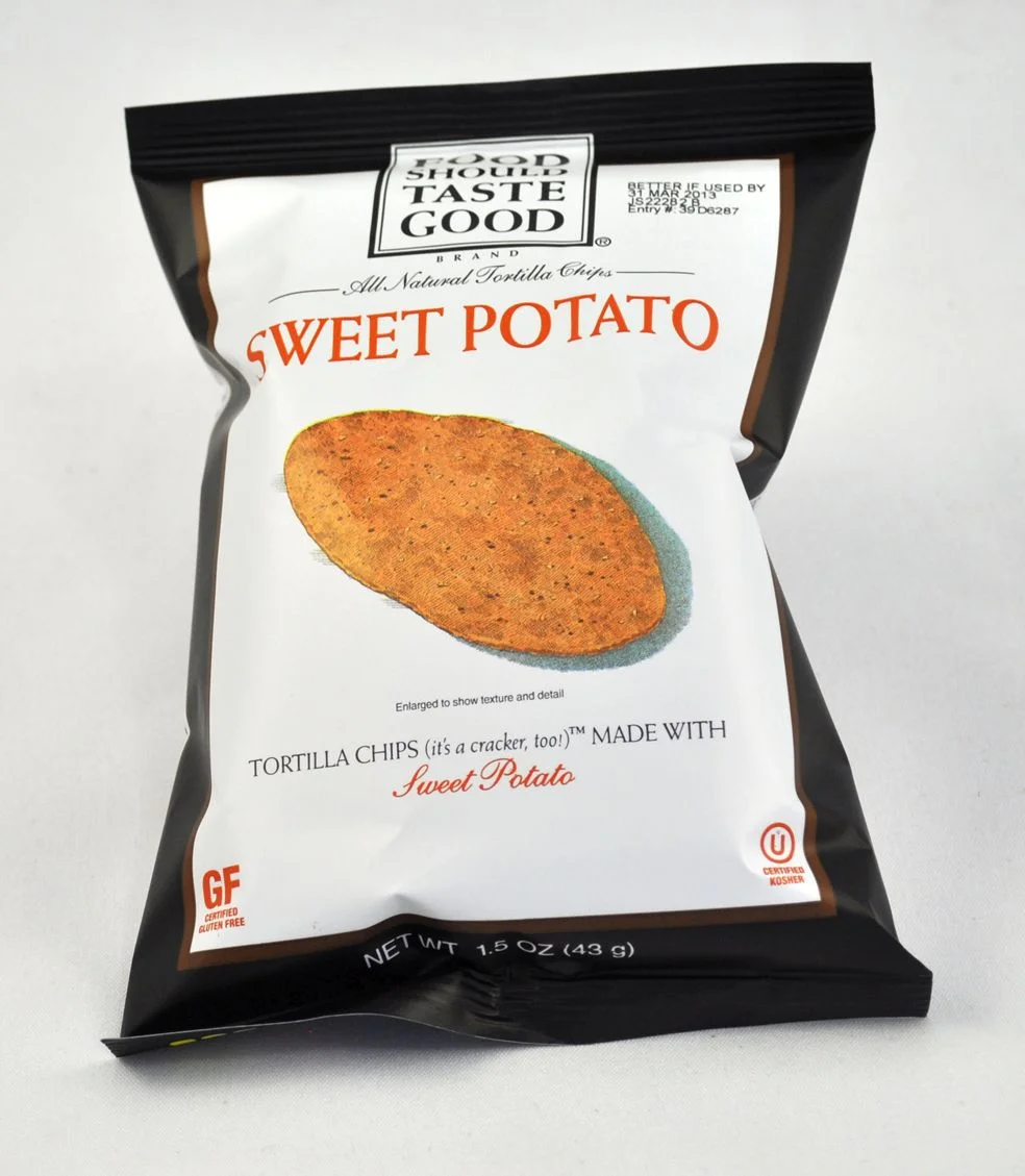 Food Should Taste Good Sweet Potato Tortilla Chips, 1.5 Ounce -- 24 per case.