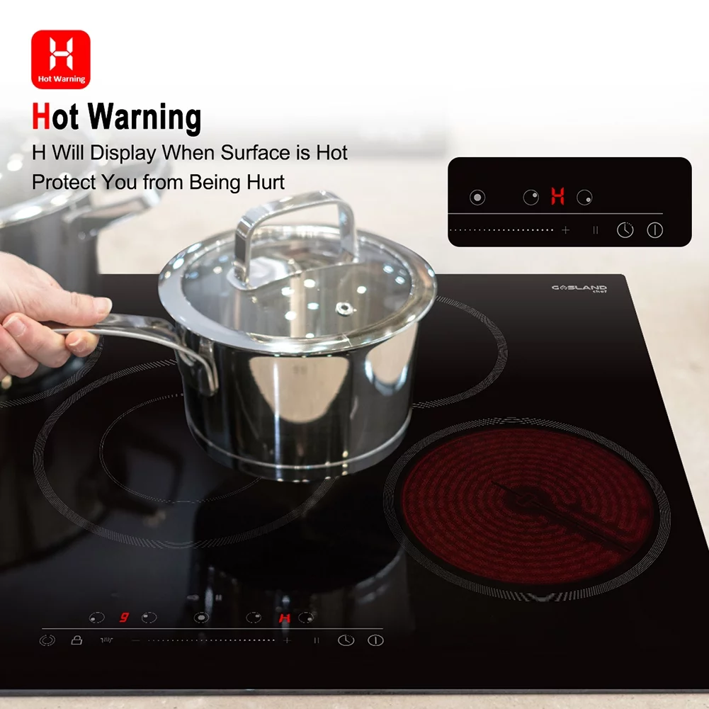 30-in 5 Elements Smooth Surface (Radiant) Black Electric Cooktop