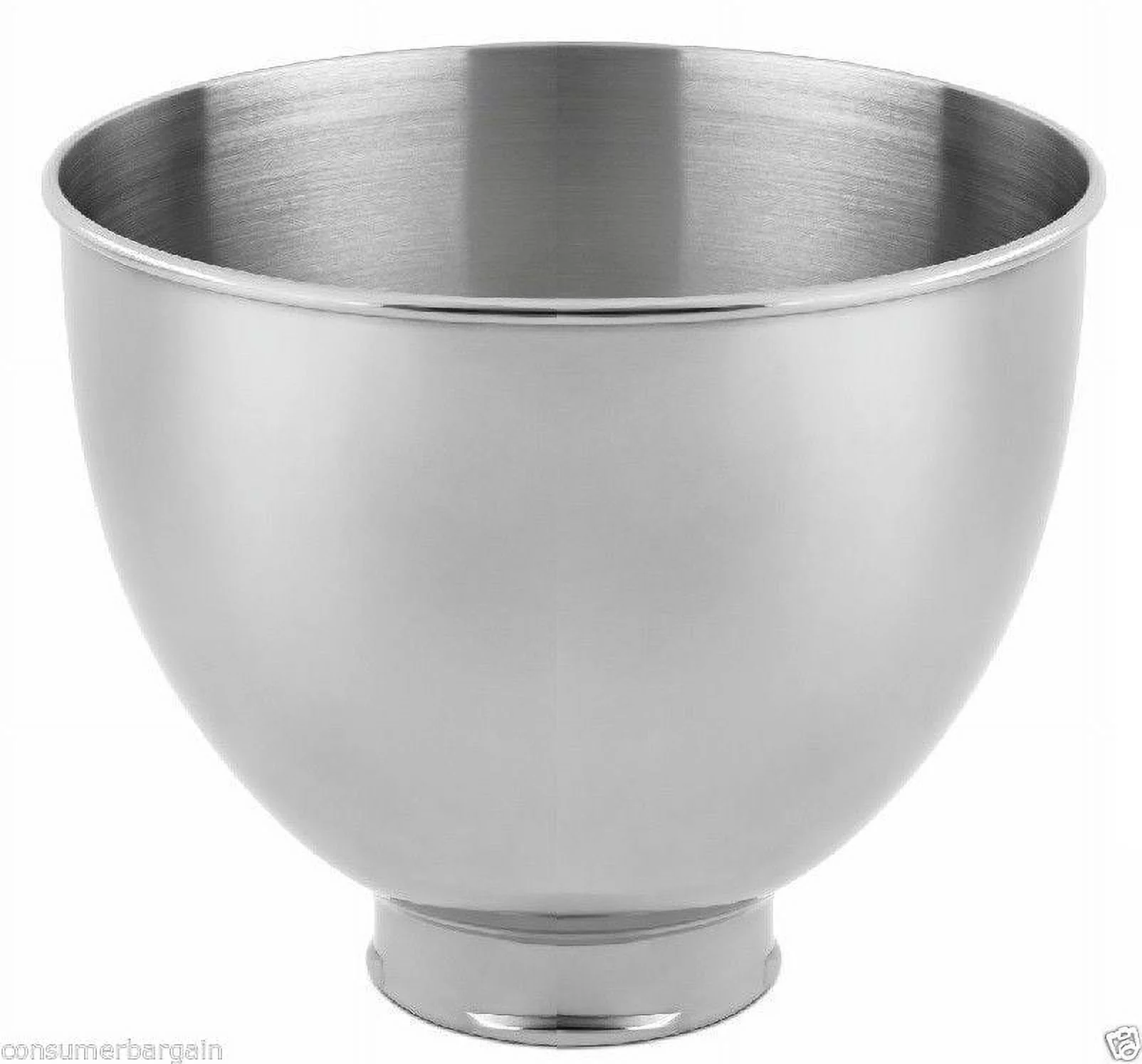 KitchenAid R-K45SB 4.5 Quart Mixing Bowl Replacement for K45 K45SS KSM90 KSM75 (Certified Used)