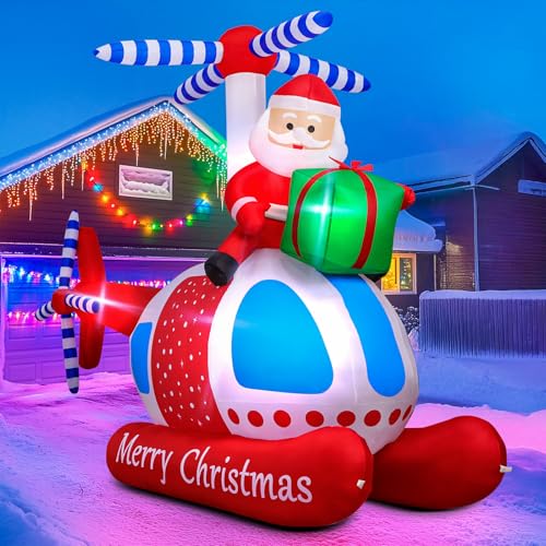 14 FT Christmas Inflatables Santa Claus Outdoor Decoration, Giant Santa Inflatable with Gift Bag, Blow Up Yard Decor with Built-in LED Lights for Xmas Lawn Garden Home Holiday Party