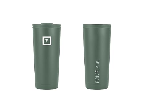 IRON °FLASK Classic Tumbler - Vacuum Insulated Stainless Steel Water Bottle, Double Walled, Drinking Cup, Insulated Travel Mug (Cotton Candy, 24 oz Solid Lid)