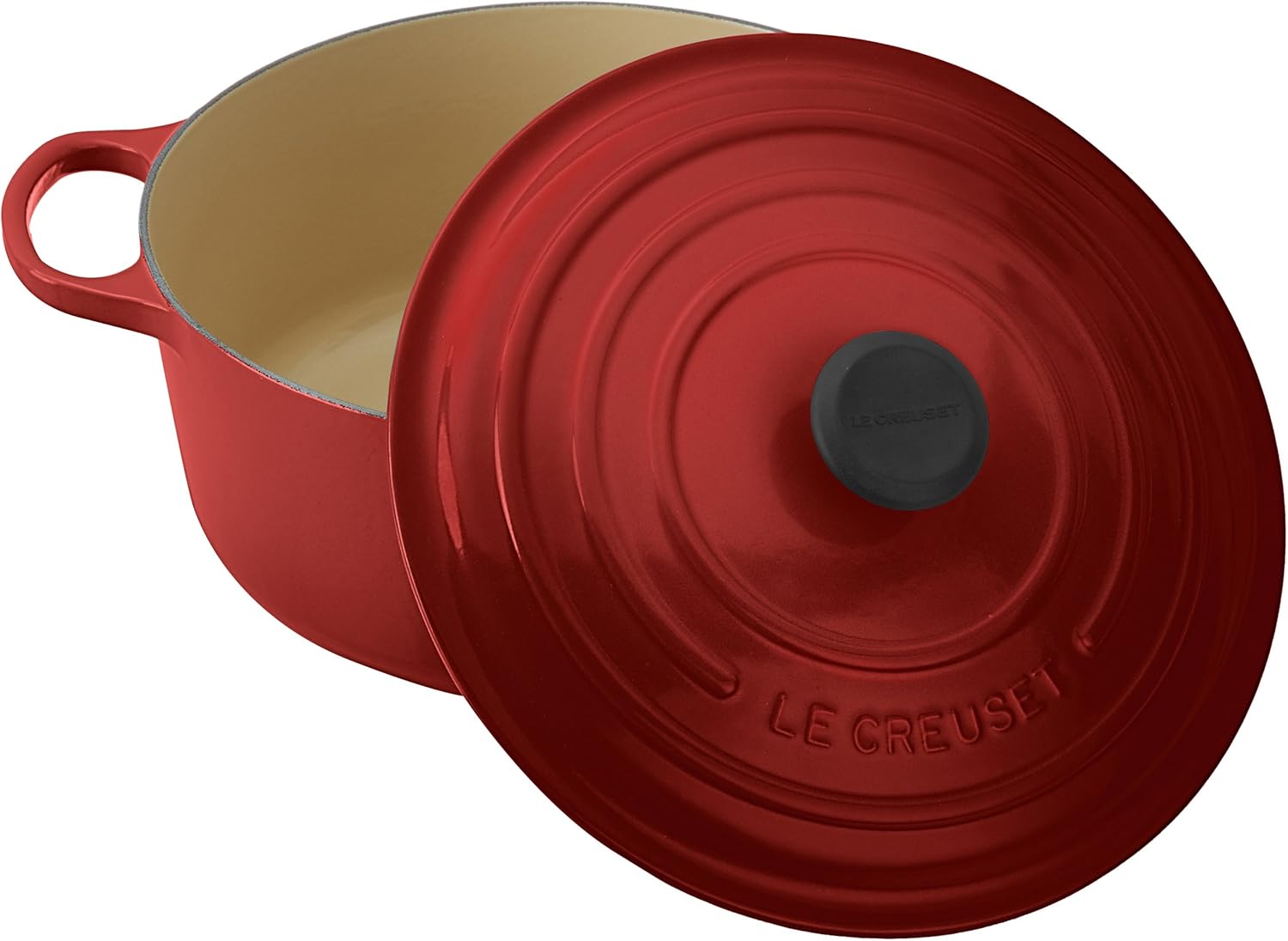 Le Creuset Enameled Cast Iron Signature Round Dutch Oven, 7.25 qt., Cerise