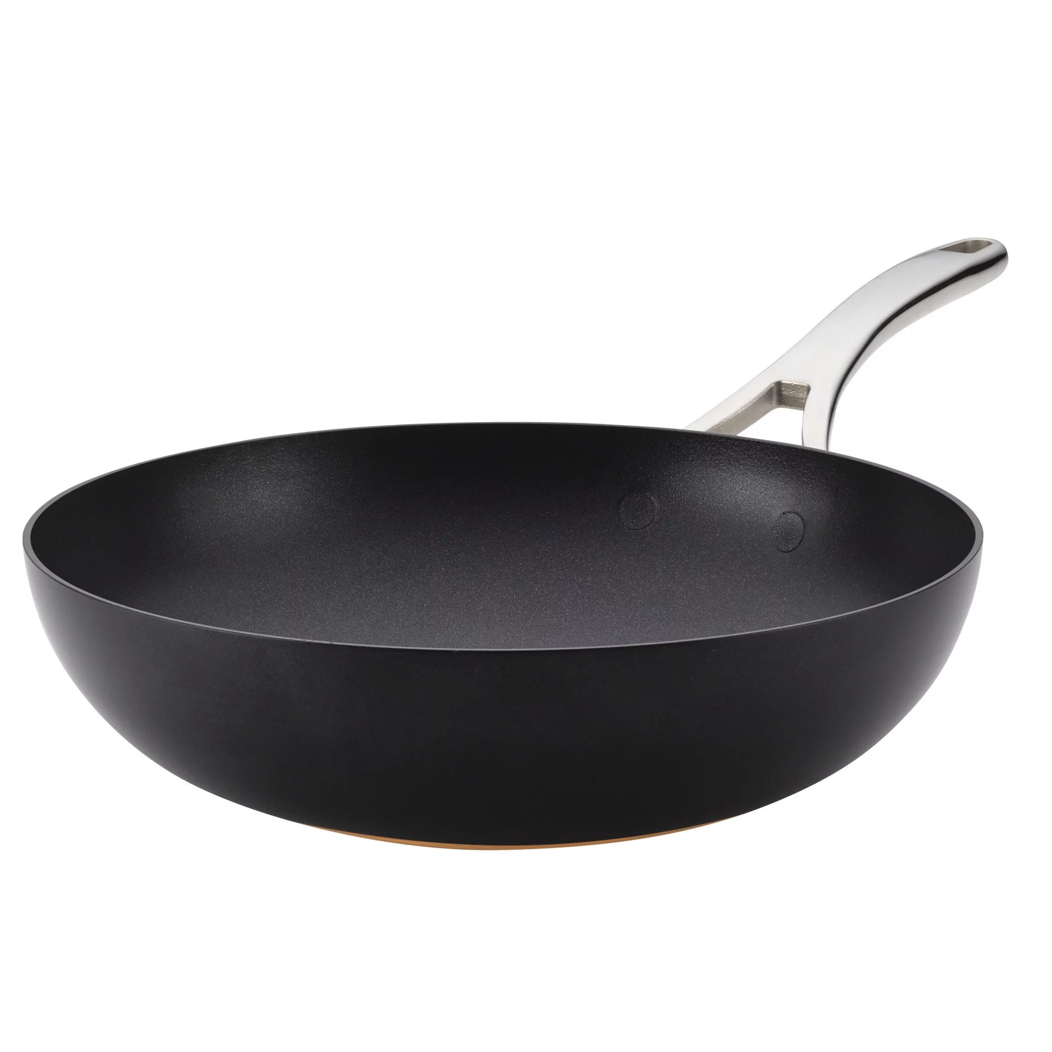 Anolon Nouvelle Copper Luxe 12 inch Hard-Anodized Nonstick Stir Fry, Onyx