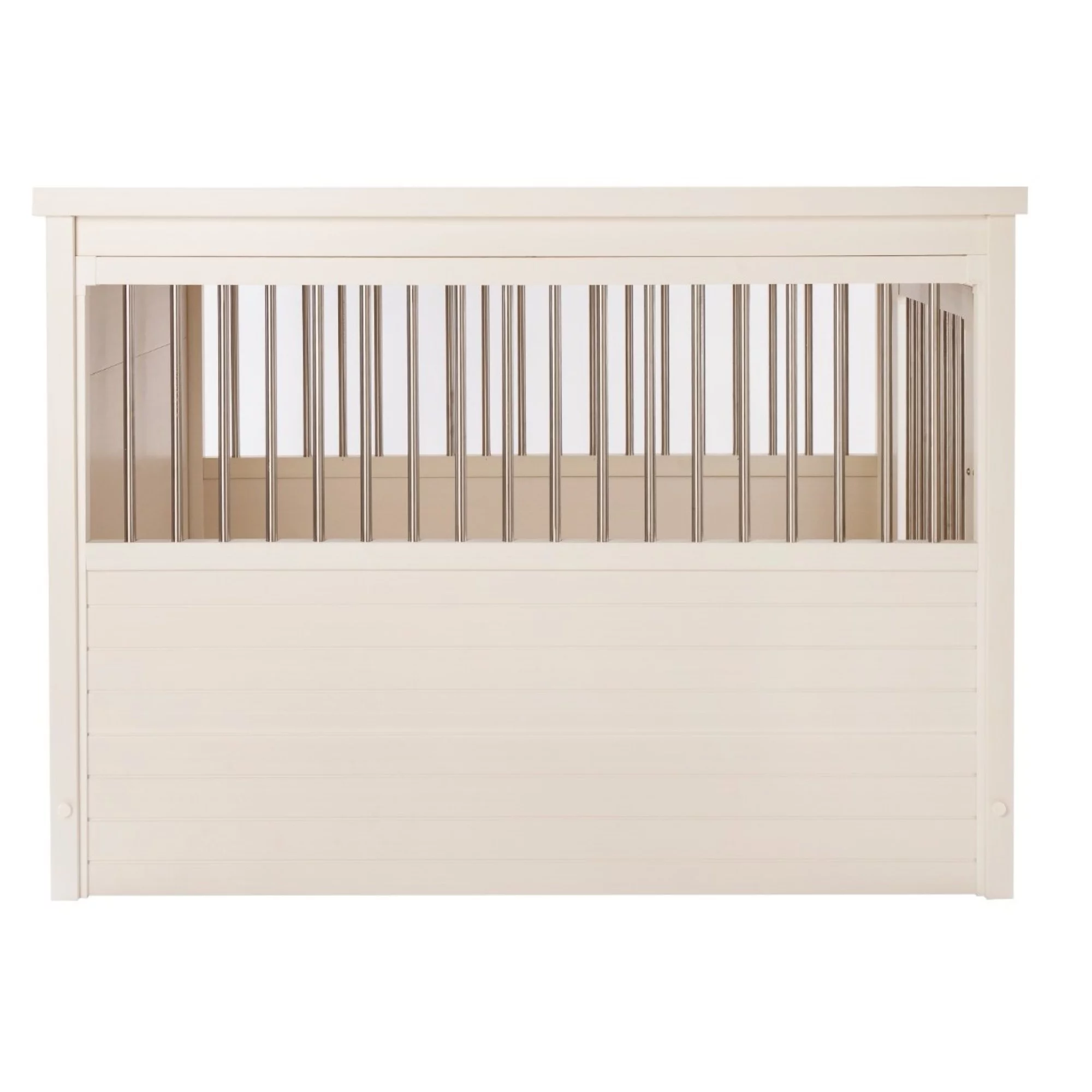 New Age Pet Ecoflex Furniture Style Dog Crate End Table - Antique White Medium