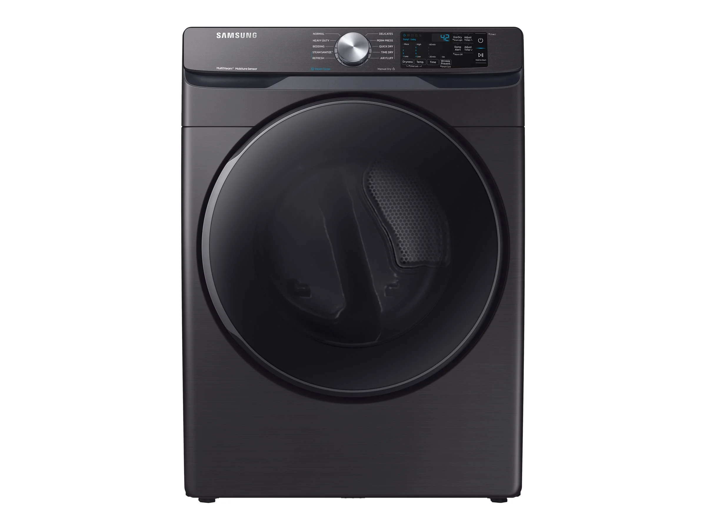 Samsung DVE45R6100V - Dryer - width: 27 in - depth: 31.5 in - height: 38.8 in - front loading - black stainless steel