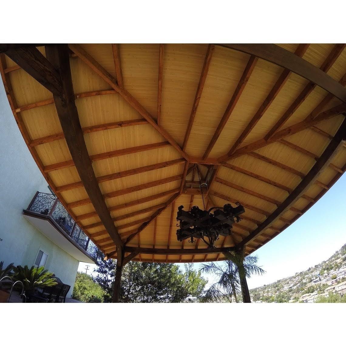 Backyard X-Scapes 48 in. H x 96 in. L Bamboo Wainscoting Wallpaper PANEL, Natural Raw