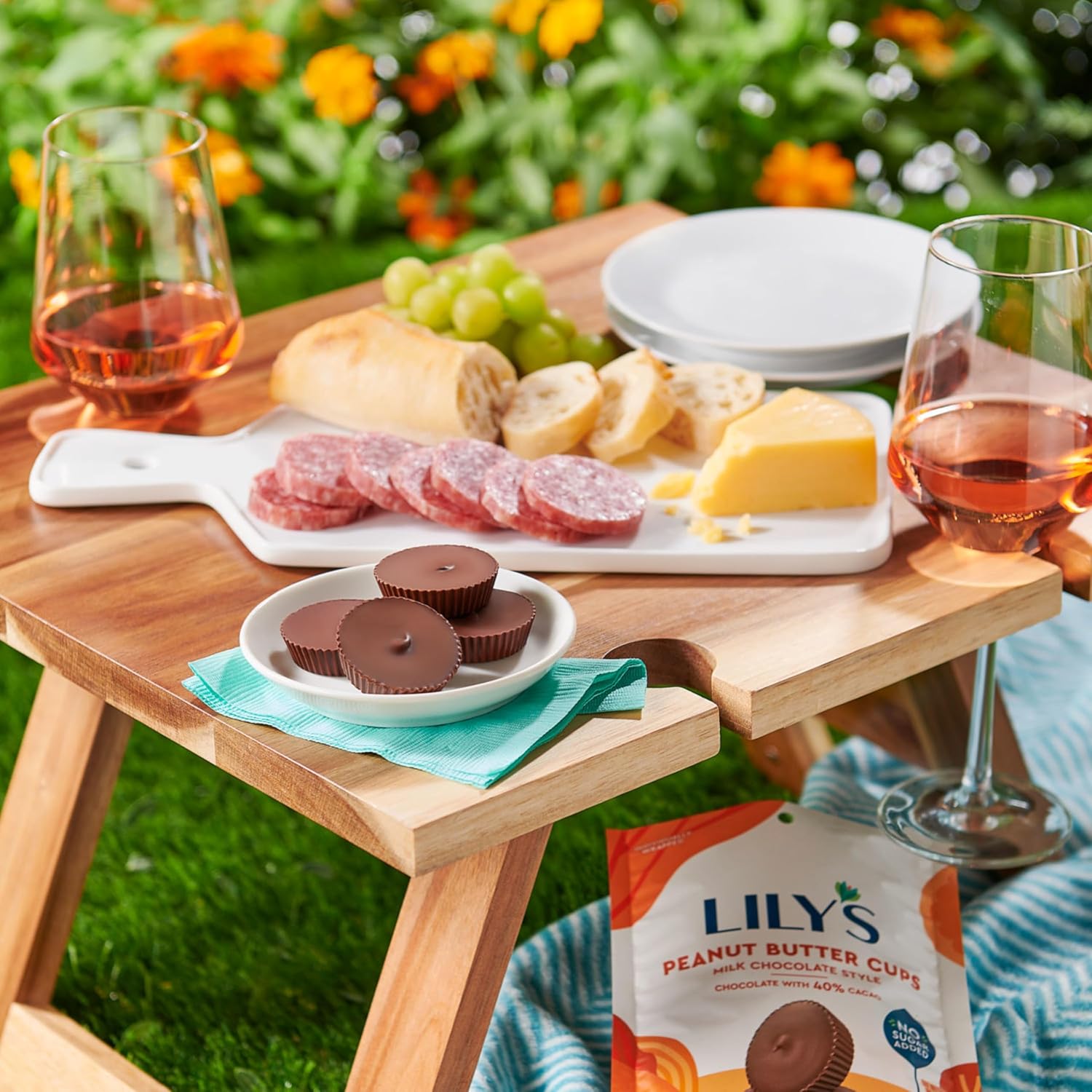 LILY'S Milk Chocolate Style Peanut Butter Cups No Sugar Added, Sweets Bags, 3.2 oz (12 Count)