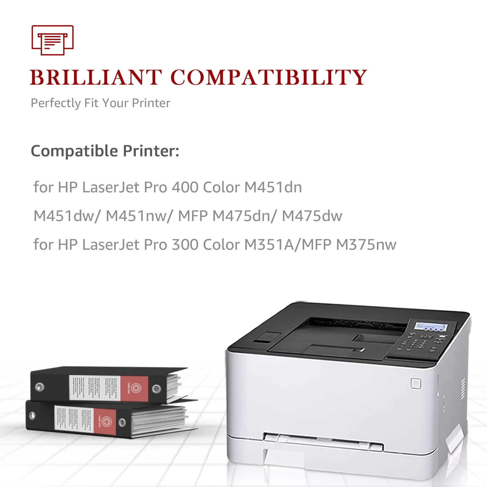 305X 305A CE410X for HP Laserjet Pro 400 Color M451dw M451dn M451nw MFP M475dw M475dn M375nw Printer(Black, Cyan, Magenta, Yellow)