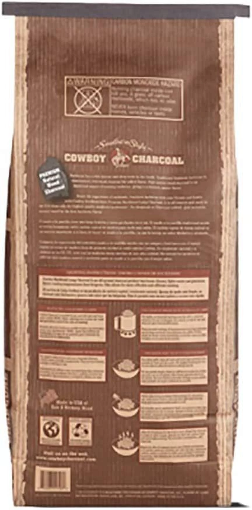 Cowboy 13518 Southern Style Hardwood Lump Charcoal, 18 lb