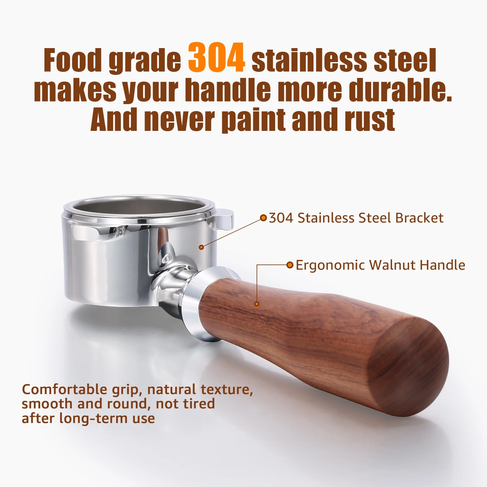 Aoresac Kitchen ware,Filter Espresso Filter BaristaFilter 3-ear Coffee Naked Portafilter Compatible 8 Series Coffee Portafilter Naked Portafilter Espresso Filter 3-ear Infuser Duo-temp