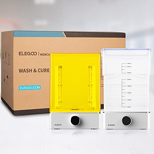 ELEGOO Mercury Plus V3.0 Wash and Cure Station, 7.5 L Large Capacity, Compatible with Mars Saturn Photon Halot MSLA LCD DLP 3D Printers