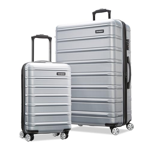 Samsonite Omni 2 Hardside Expandable Luggage with Spinner Wheels, 2-Piece Set (19/24), Lagoon Blue