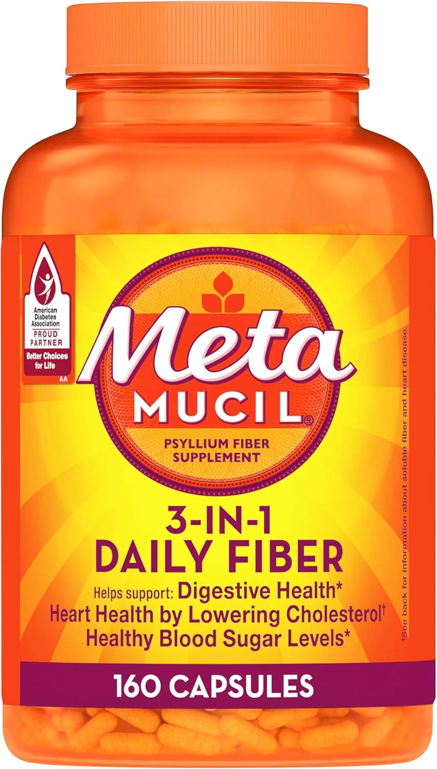 Metamucil Daily Fiber Supplement, 160 Capsules