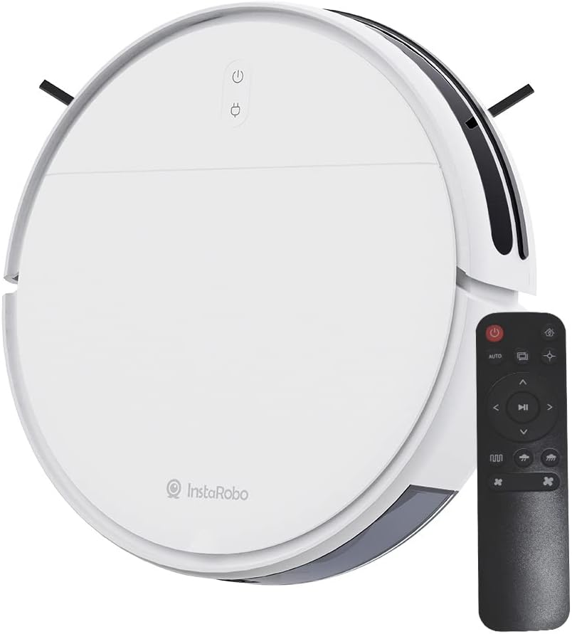 Robot Vacuum Cleaner, InstaRobo L1 Sweeping Robot with Precise Navigation, 2 in 1 Vacuum and Mop, Smart Mapping Robotic Vacuum Ideal for Pet Hair, Hard Floors, Low Pile Carpets(Blue)