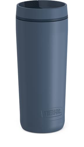 THERMOS ALTA SERIES Stainless Steel Tumbler 18 Ounce, Matte Steel/Espresso Black