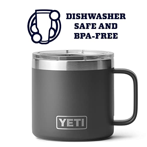 YETI Rambler 10 oz Stackable Mug, Vacuum Insulated, Stainless Steel with MagSlider Lid, Stainless