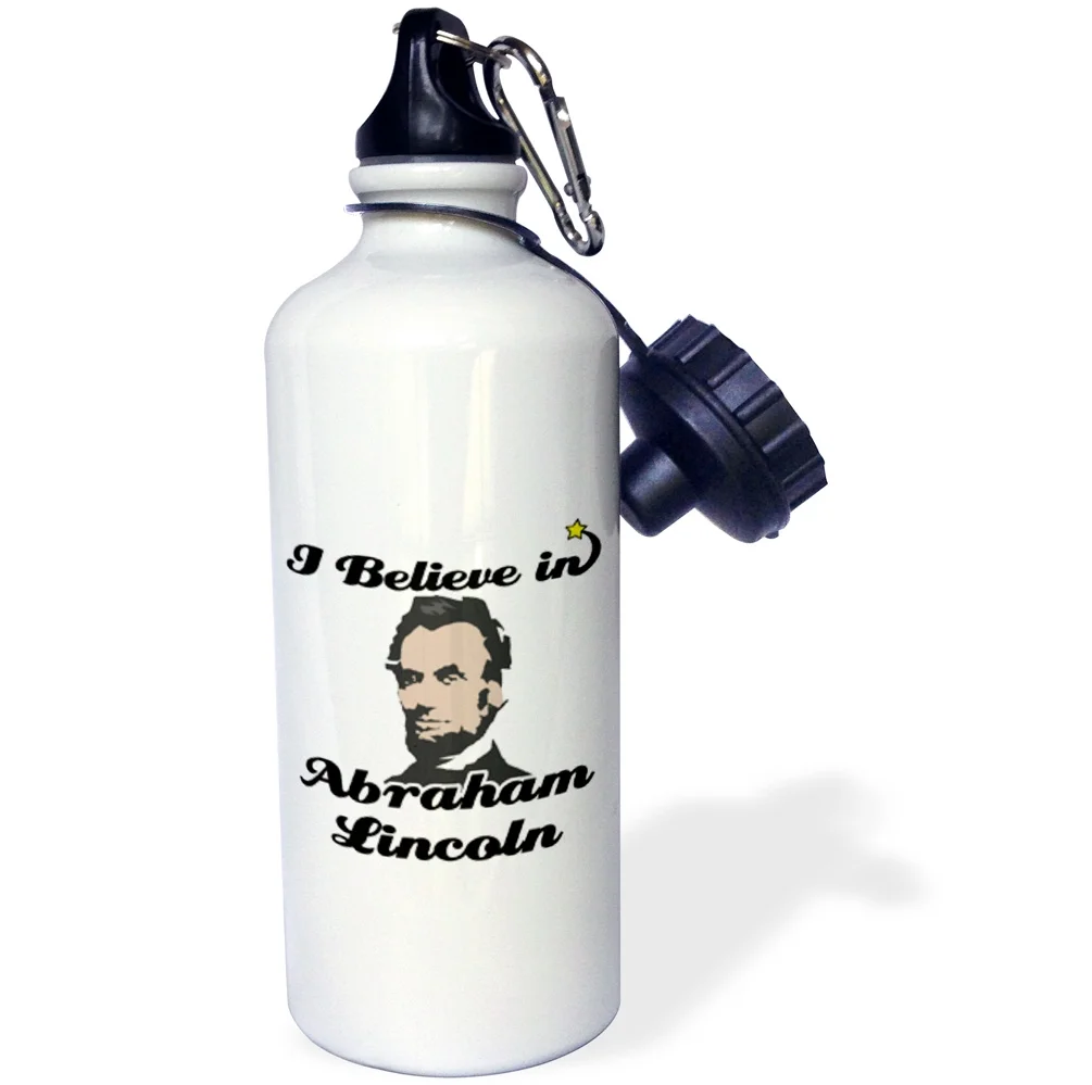 I Believe In Abraham Lincoln 21 oz Sports Water Bottle wb-104707-1