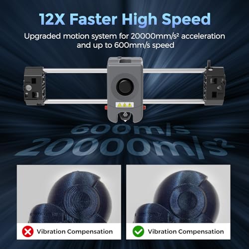 FLASHFORGE Adventurer 5M 3D Printer,600mm/s Max High-Speed FDM 3D Printers with Fully Auto Leveling, 280°C Direct Extruder with Quick Detachable Nozzle, Effective Cooling, Core XY Structure