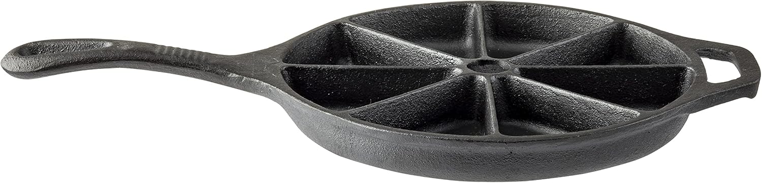 Tablecraft Round Corn Bread Skillet with Handle, Cast Iron, 8.75