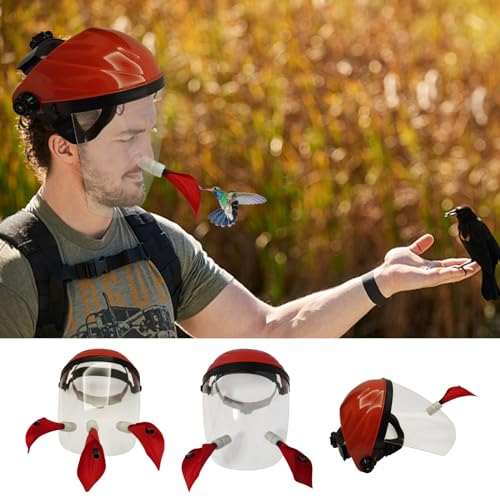 Hummingbird Feeder Mask - Hummingbird Helmet Feeder for Head, Hummingbird Feeder Hat, Portable Head Mounted Flower Bird Feeder, Creative Wearable Bird Feeder Helmet for Bird Enthusiasts