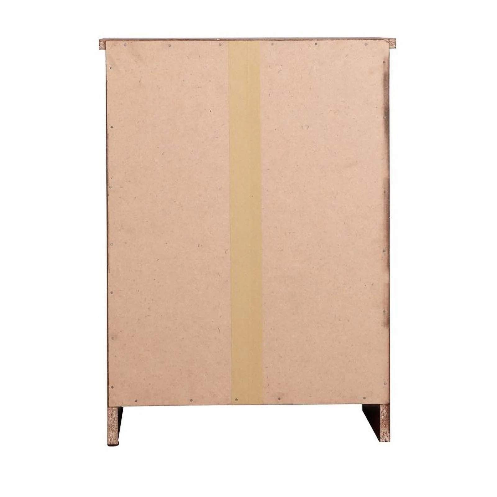 Maklaine Engineered Wood 1 Drawer RTA Nightstand in Cherry Finish