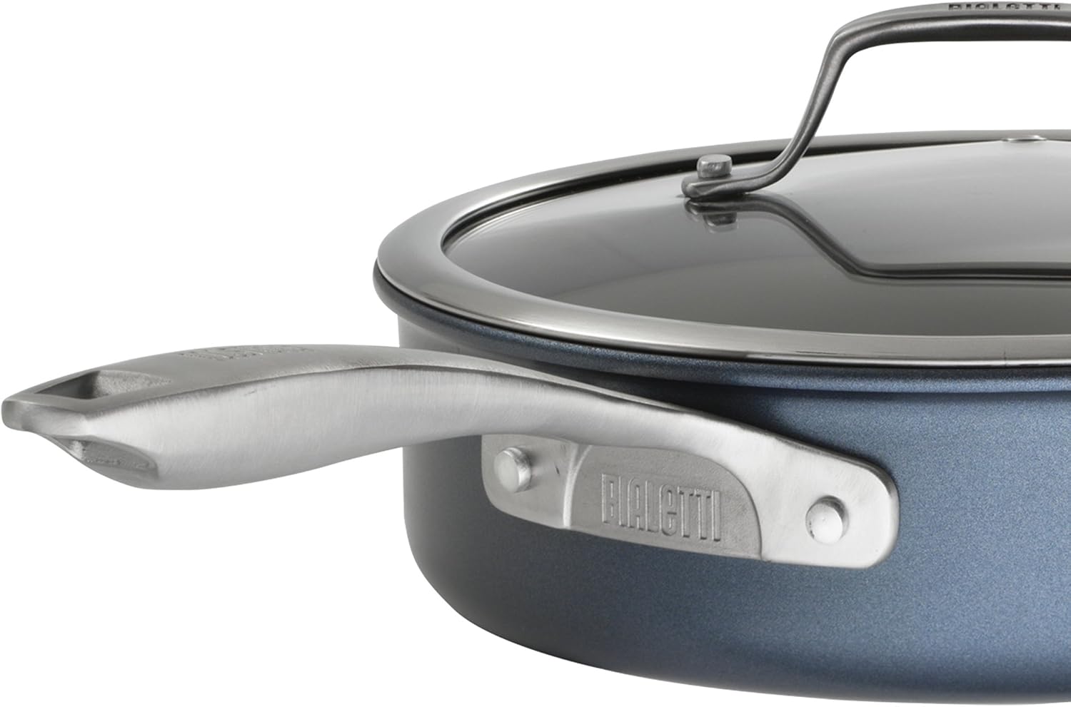 Bialetti Sapphire Hard Anodized Nonstick 10-Piece Oven-Safe Cookware Set, Gray - 10-Piece Set, Hard Anodized Aluminum, Nanotec-Infused Nonstick Surface, Stainless Steel Handles, Versatile, Oven-Safe