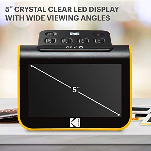 KODAK Slide N SCAN Film & Slide Scanner Digitizer with 5” LCD Screen, Quickly Convert Negatives & Slides to Digital 22MP JPEG Photos, Compatible with 135, 126 and 110 Film & Slides
