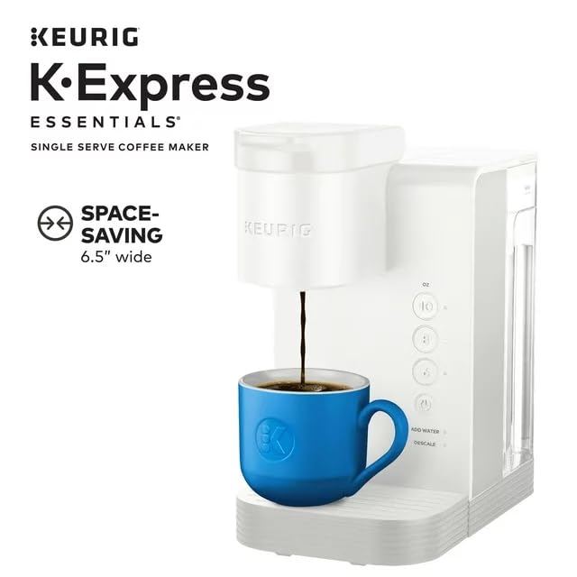 KeurigK K-Express Essentials Single Serve K-Cup Pod Coffee Maker, Fast & Fresg-Brewed & Travel Mug Friendly & 36oz Removable Reservoir (Black), Compact