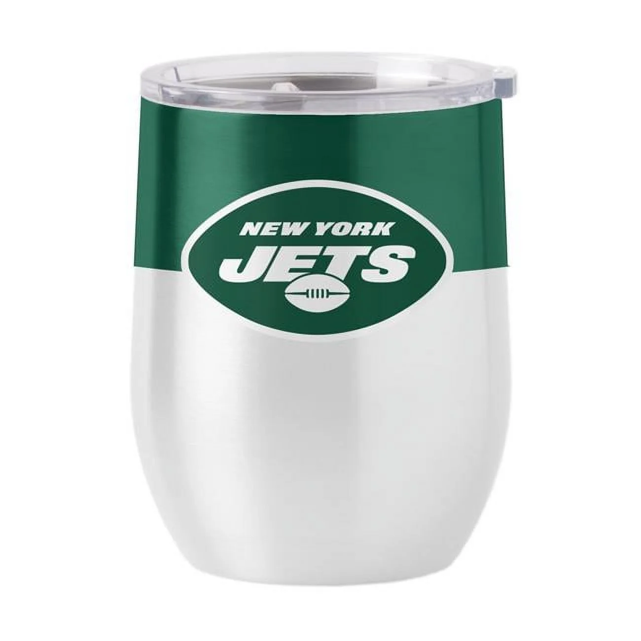 New York Jets 16oz. Colorblock Stainless Steel Curved Tumbler