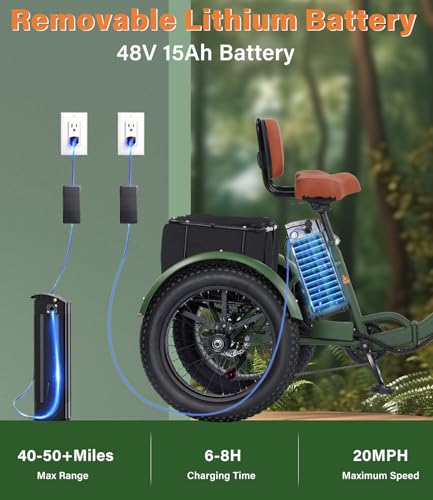 Adult Electric Tricycle Adult Tricycle 3 Wheel Bikes Adults Electric Three Wheel Bike