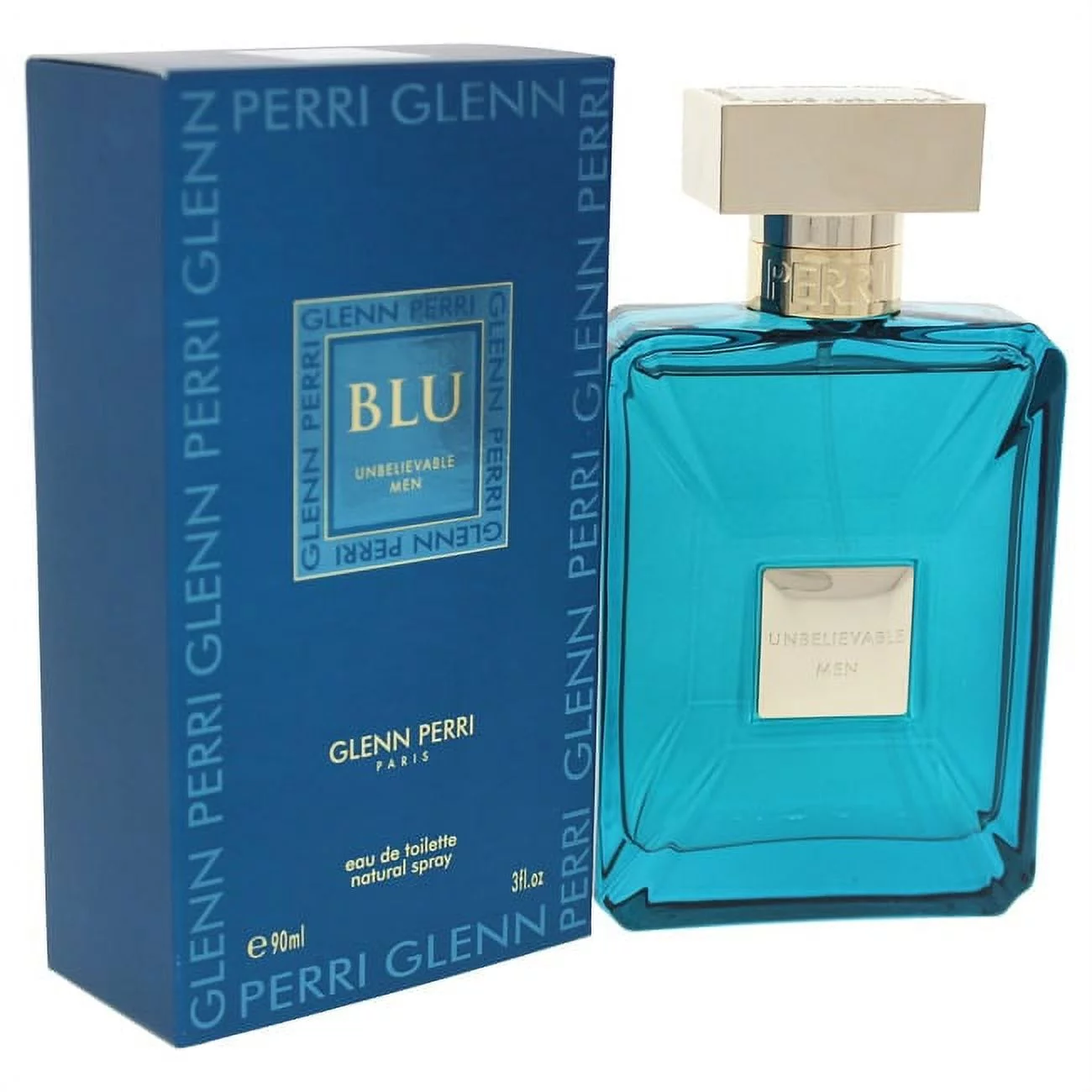 Glenn Perri Unbelievable Blu Eau De Toilette Spray for Men 3 oz