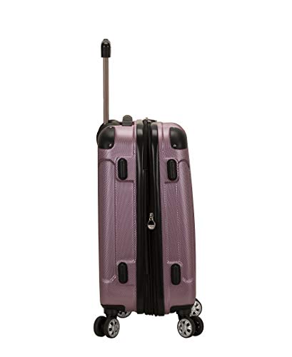 Rockland London Hardside Expandable Luggage with Spinner Wheels, Pink, Carry-On 20-Inch