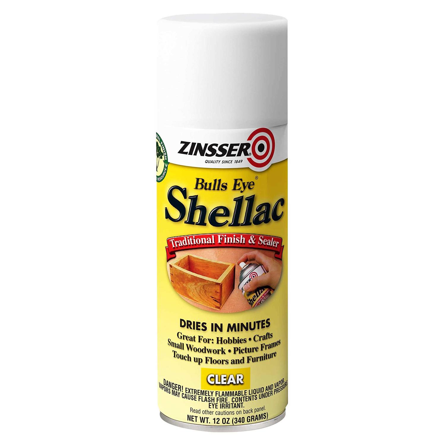 Zinsser 12 oz Clear Bulls Eye Spray Shellac - Shop Hardware Tools Online Store