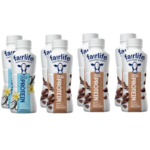 Fairlife Nutrition Plan High Protein Shake Variety Pack Sampler - Chocolate & Vanilla - 11.5 Fl Oz (8 Pack)