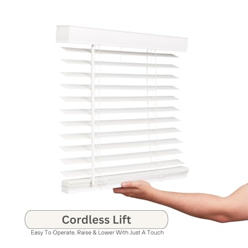 LOTUS & WINDOWARE Cordless Faux Wood Blinds, 70