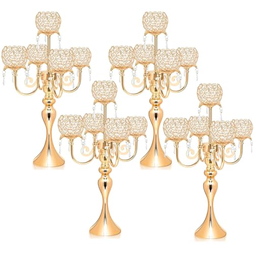 Crystal Tea Light Candle Holders Set - 14