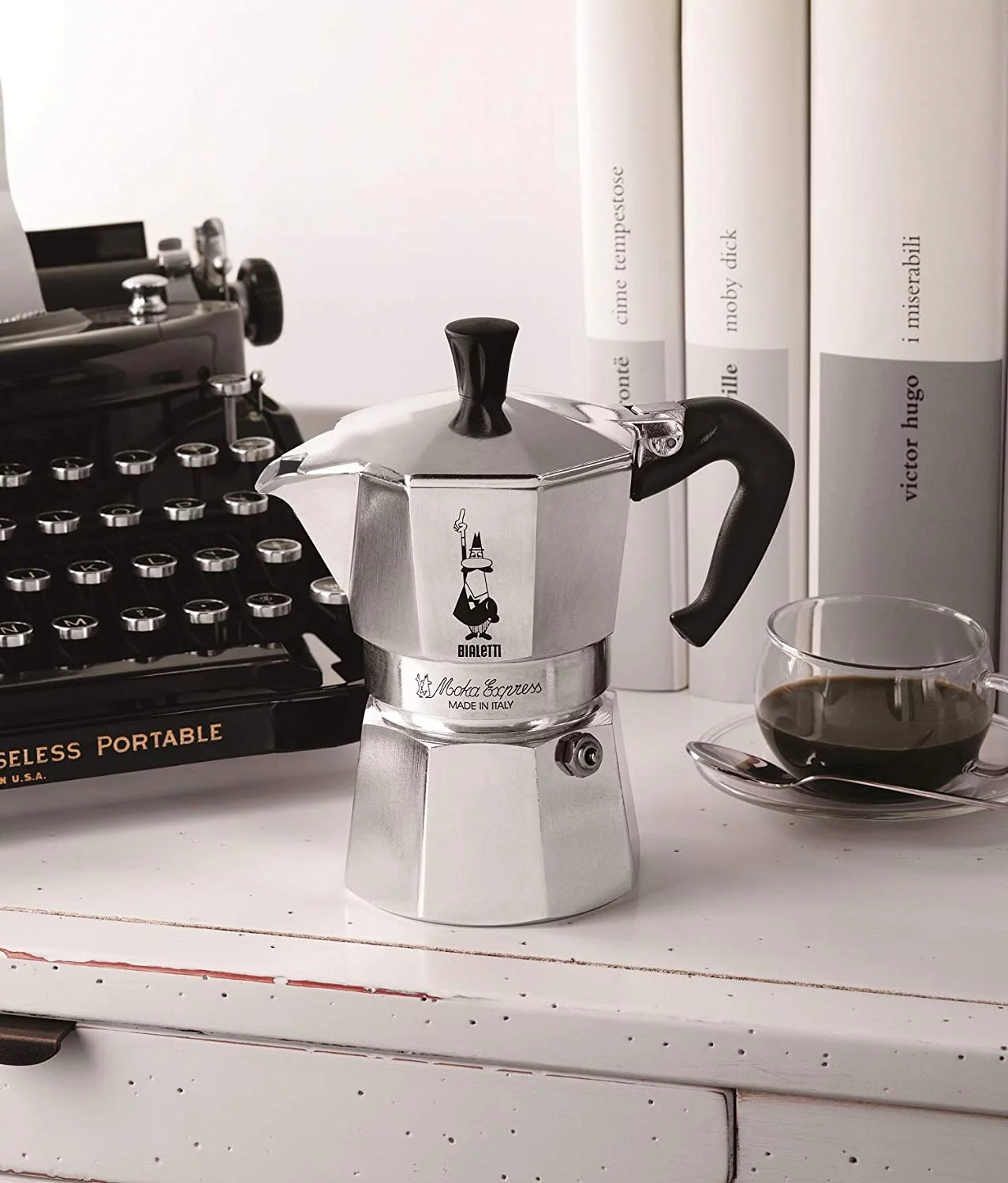 The Original Bialetti Moka Express Made in Italy 12-Cup Stovetop Espresso Maker with Patented Valve