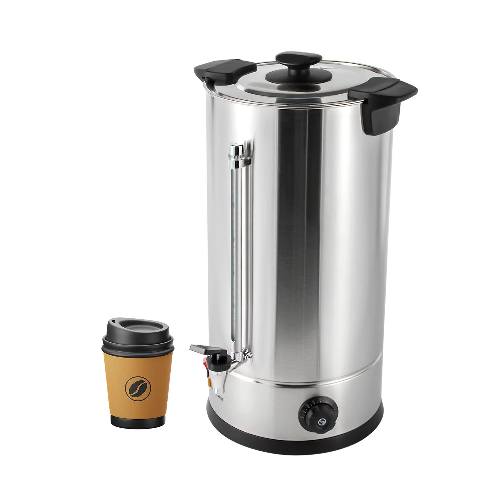 Miumaeov 20L Catering Hot Water Boiler Commercial Coffee Urn Stainless Steel Thermostable