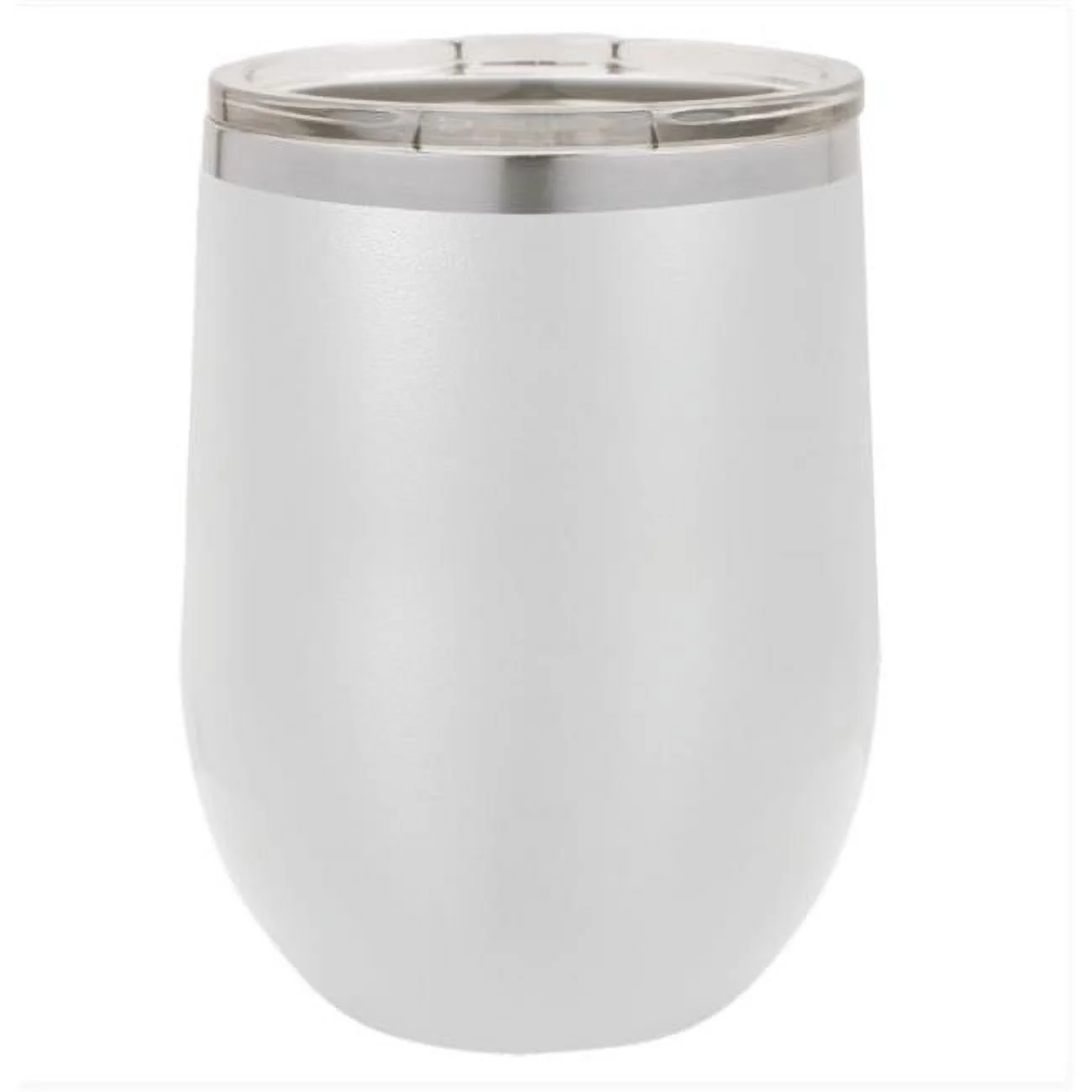 Maxam JDLTM864 12 oz Stainless Steel Polar Camel Stemless Wine Tumbler, White