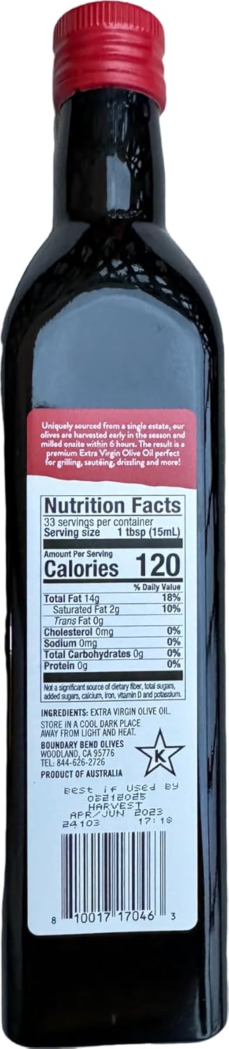 Trader Joe's Australian Extra Virgin Olive Oil, Cold Pressed, 16.9 Fl Oz (Pack of 1)