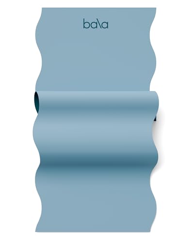 Bala Yoga Mat for Home Gym - Non Slip Exercise Mat for Home Workout, Stretching, Pilates, Aerobics & Floor & Fitness Work Out - Indoor Exercising Mat