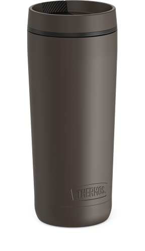 THERMOS ALTA SERIES Stainless Steel Tumbler 18 Ounce, Matte Steel/Espresso Black