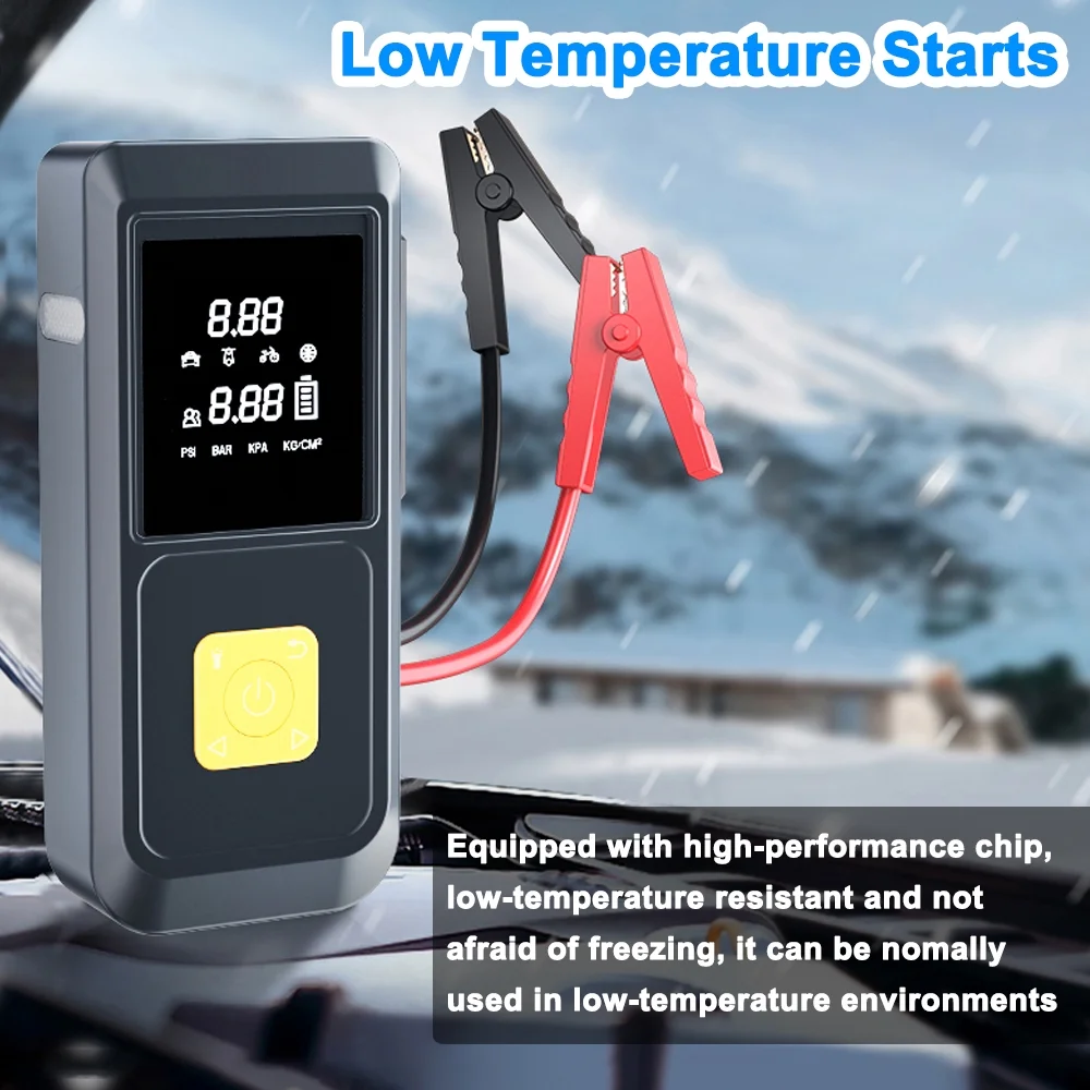 Nebublu Electric inflator,Bank Function Tire Jump Air Compressor Battery Power (Up 1000A Peaks Battery Peaks Battery Power Diesels LED Power Air Compressor 1000A 4.0L or Diesels or Diesels LED