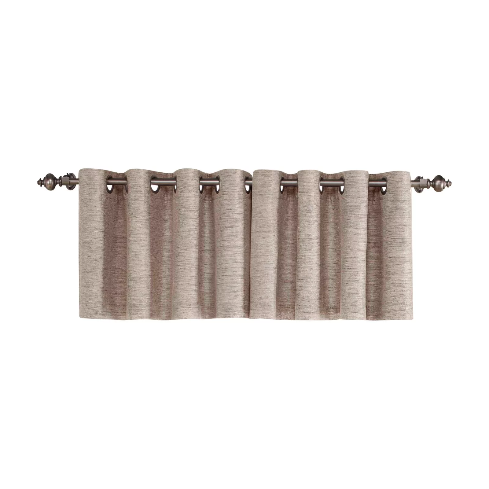 Eclipse Newport Thermalayer Solid Blackout Grommet Top Window Valance, Bay Leaf Beige, 52 x 18