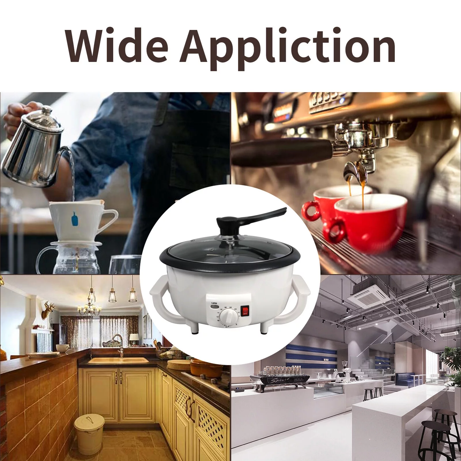 SHANNA Electric Coffee Bean Roasting Baking Machine Coffee Roaster 750g 1200W Household Coffee Roaster