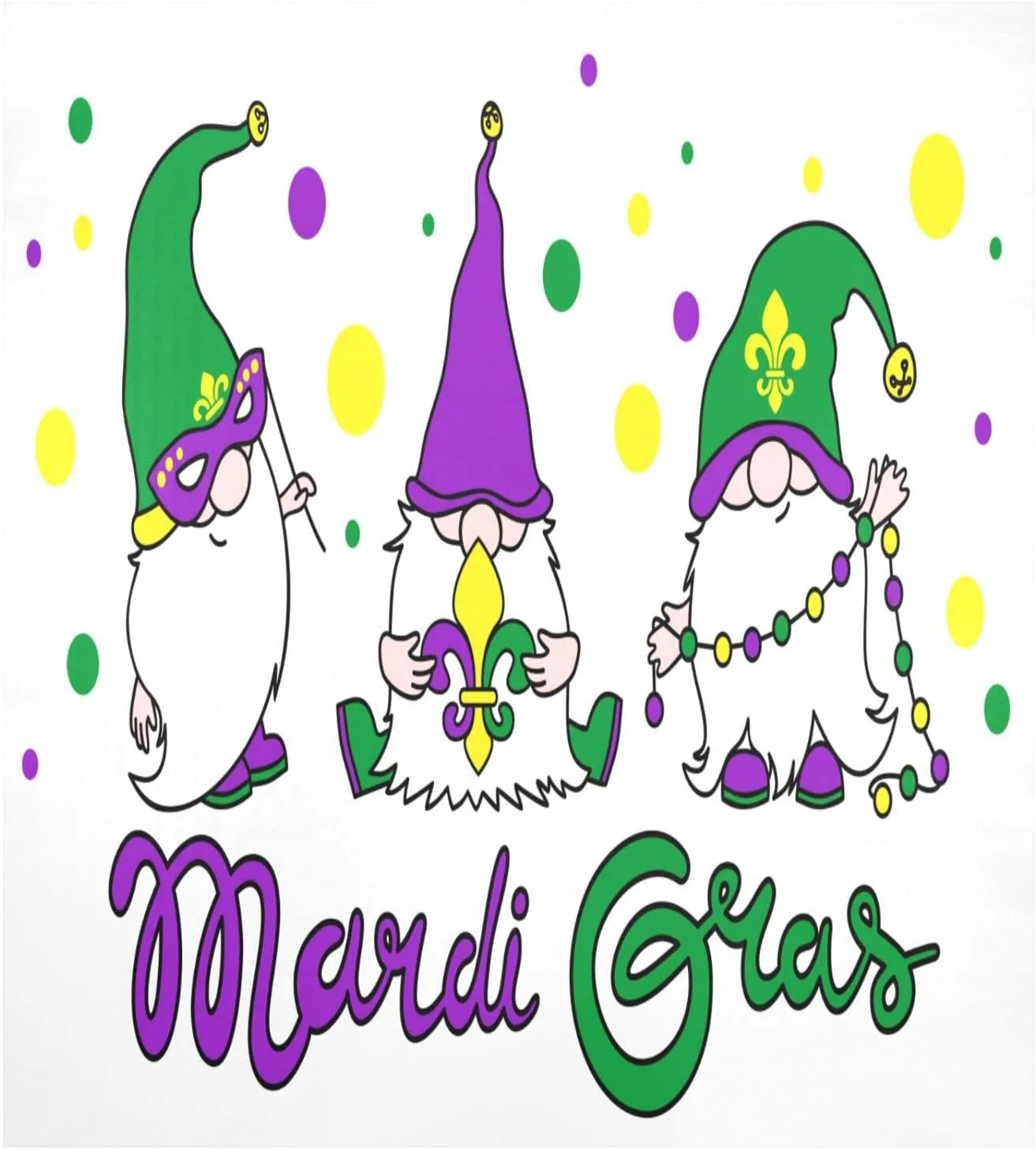 SKYSONIC Mardi Gras Cute Gnome Magnetic Dishwasher Sticker,Kitchen Decor Magnetic Cover Sticker for Household Appliances Washing Machine Refrigerator 23x26in126