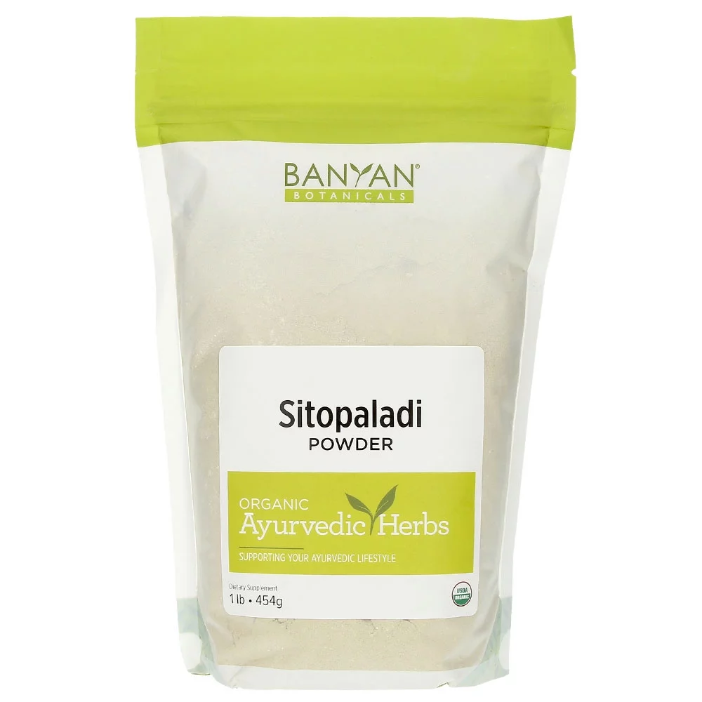 Banyan Botanicals Sitopaladi Churna Powder - Certified USDA Organic, 1 lb - Traditional Ayurvedic Formula for Lung Support & Healthy Breathing*