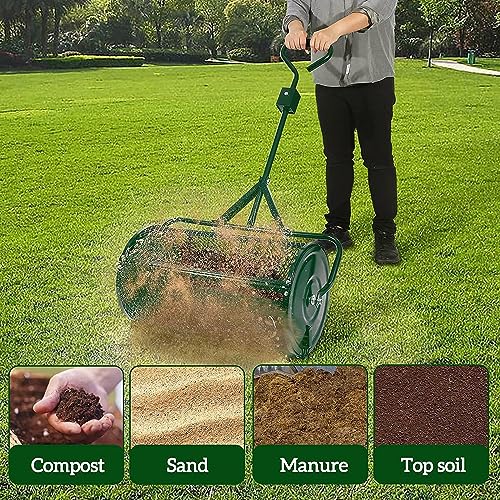 Lawn & Garden Spreader with Upgraded Side Clasps - 24