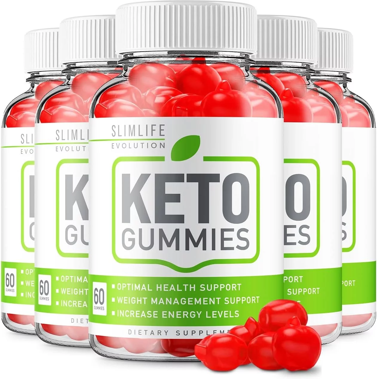 5 Pack SlimLife Keto ACV Gummies - Official - Keto Slim Life Evolutions ACV Advanced Formula Plus Apple Cider Vinegar Dietary Supplement B12 Beet Root Juice Men Women 300 Gummies